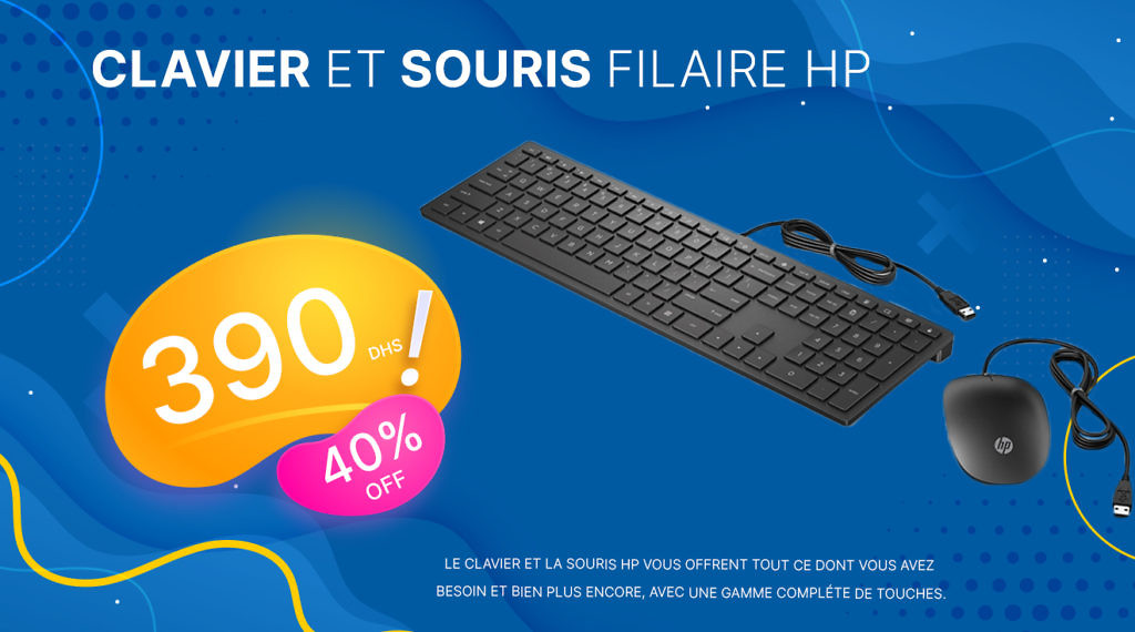 SOURIS HP USB FILAIRE GAMING MOUSSE X600