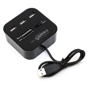 lecteur de cartes tout en un et concentrateur usb 2 0 a 3 ports technotech noir bon prix maroc casa rabat tanger maxfor systeme