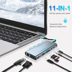 hub usb c 11 en 1 adaptateur usb c avec hdmi 4k bon prix maroc casa rabat tanger maxfor systeme 1