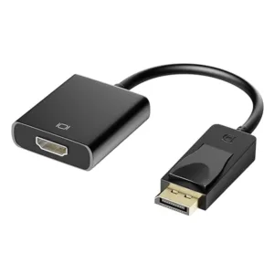 Adaptateur Display Port vers HDMI, câble Display Port DP vers HDMI 1080p, port mâle vers femelle, prise en charge vidéo et audio, compatible avec ordinateur, PC, moniteur, projecteur, HDTV