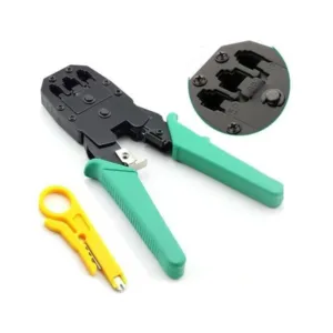 Pince à Sertir RJ45 RJ12 RJ11 Multifonction avec Découpe et Dénudage - Outil Réseau et Téléphonie Professionnel