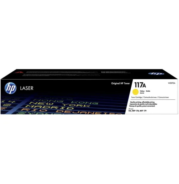 Toner HP 117A Jaune origine - W2072A