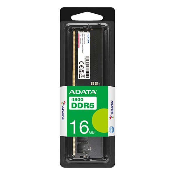 Barrette mémoire ADATA U-DIMM 16GB DDR5-4800 MHz pour PC bureau - AD5U480016G-S