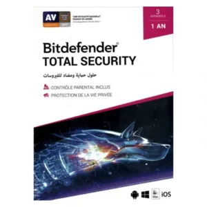 Bitdefender Total Security - 3 Postes - 1 an
