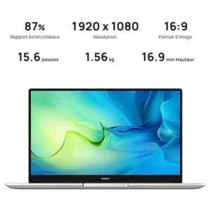 HUAWEI MateBook D15, Intel Core i5-1135G7, 8 Go RAM, 512 Go SSD 15.6'' FHD - BoD-WDH9C 4 huawei matebook d15 intel core i5 1135g7 8 go ram 512 go ssd 15 6 fhd bod wdh9c bon prix maroc casa rabat tanger maxfor systeme 3
