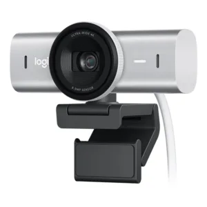 Logitech MX Brio Pale Grey 4K Ultra HD : Webcam Premium avec RightLight™ 3, HDR - 960-001554