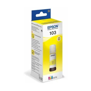 Encre Epson 103 Jaune (65 ml) - Solution Économique et Haute Qualité pour Imprimantes EcoTank L5190, L3156, L3150, L3111, L3110, L1110