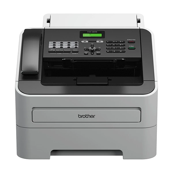 Brother FAX-2845, Télécopieur Laser Monochrome avec Combiné Téléphonique, Modem 33,6 Kbps, Chargeur 30 Feuilles, Mémoire 400 Pages, Copie 20 ppm