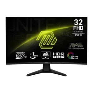 Écran Gaming MSI MAG 32C6X 32" Full HD, Courbure 1500R, 250Hz, 1ms, Adaptive-Sync, DisplayPort & HDMI - 9S6-3DD41M-010