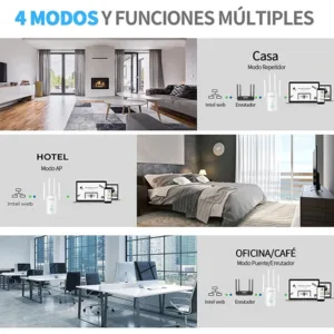JOOWIN Répéteur WiFi 1200 Mbps Double Bande, Amplificateur de Signal avec 4 Antennes, Modes Répéteur/AP/Routeur, Couverture 360° & Installation Facile 5 joowin repeteur wifi 1200 mbps double bande amplificateur de signal avec 4 antennes modes repeteur ap routeur couverture 360 installation facile bon prix maroc casa rabat tanger maxfor systeme 4