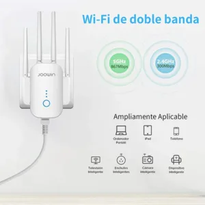 JOOWIN Répéteur WiFi 1200 Mbps Double Bande, Amplificateur de Signal avec 4 Antennes, Modes Répéteur/AP/Routeur, Couverture 360° & Installation Facile 6 joowin repeteur wifi 1200 mbps double bande amplificateur de signal avec 4 antennes modes repeteur ap routeur couverture 360 installation facile bon prix maroc casa rabat tanger maxfor systeme 5