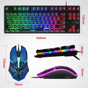 Kit Gaming T-Wolf TF260 : Clavier RGB, Souris Ergonomique et Tapis Antidérapant USB pour une Expérience de Jeu Optimale 5 kit gaming t wolf tf260 clavier rgb souris ergonomique et tapis antiderapant usb pour une experience de jeu optimale bon prix maroc casa rabat tanger maxfor systeme 4