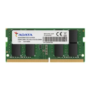 RAM ADATA SO-DIMM 8GB DDR4 2666 MHz - Haute Performance, Latence CAS 19-19-19, Tension 1,2V pour PC Portable
