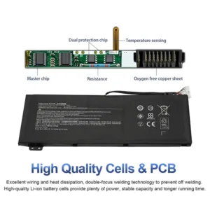 batterie compatible acer aspire nitro predator li polymer ap18e8m ap18e7m kt 00407 017 15 4v 58 75wh 4 cellules bon prix maroc casa rabat tanger maxfor systeme 4