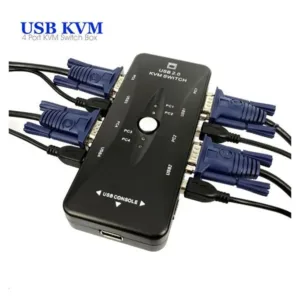 switch kvm vga 4 ports usb 2 0 commutateur multi pc 1920x1440 hot swap plug play sans alimentation bon prix maroc casa rabat tanger maxfor systeme 2