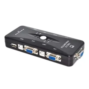 Switch KVM VGA 4 Ports USB 2.0 - Commutateur Multi-PC 1920x1440, Hot-Swap, Plug & Play, Sans Alimentation